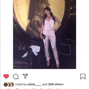 Baby pink/nude jumpsuit pantsuit.